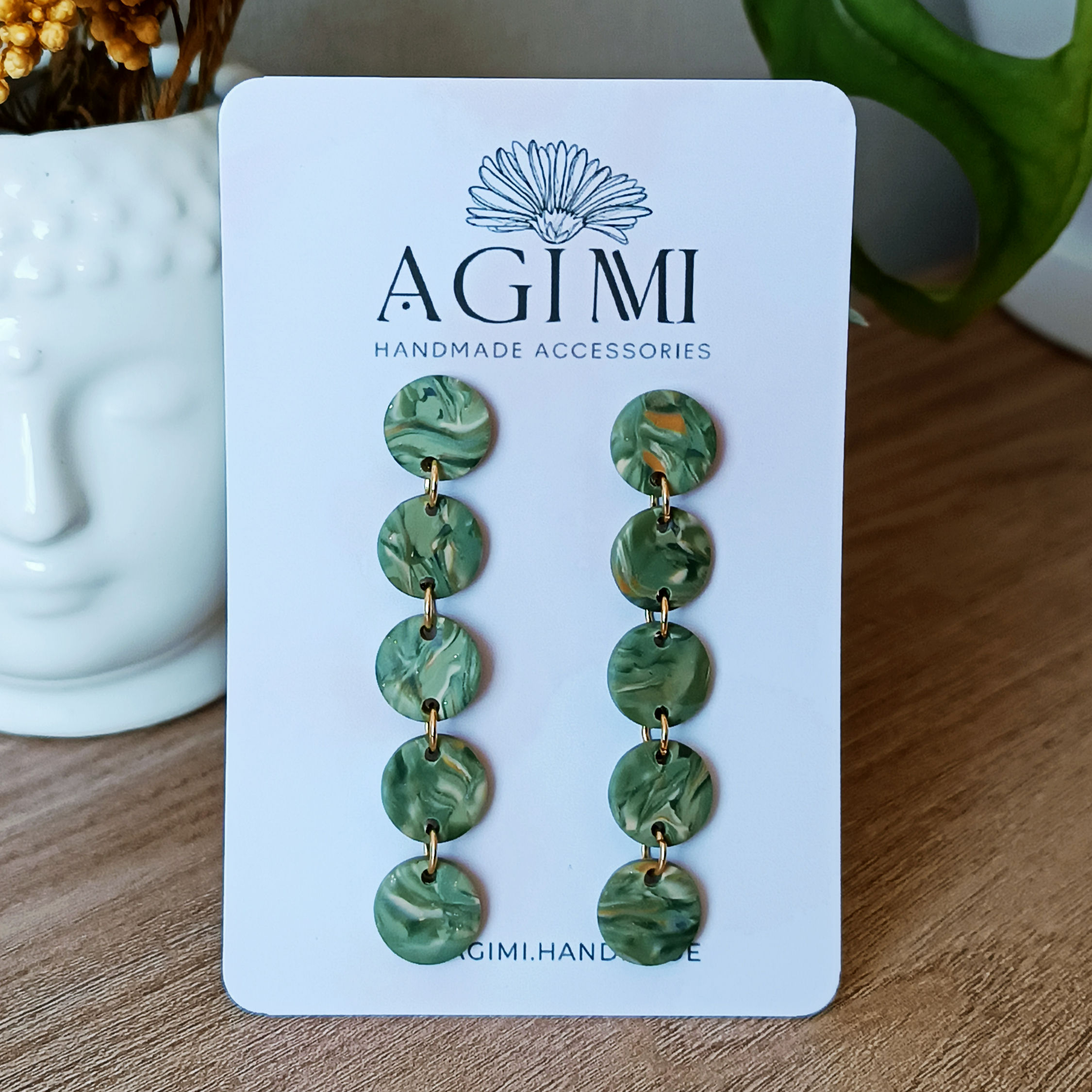 Círculo verde mármol