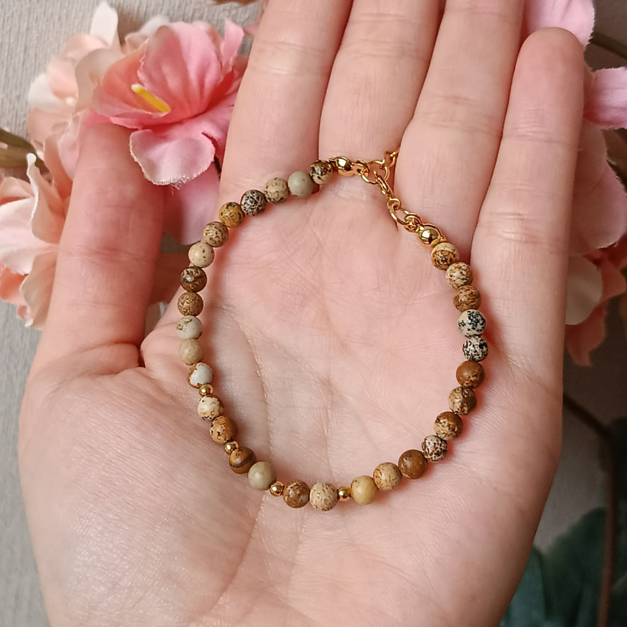 Pulsera Aura - Madera petrificada