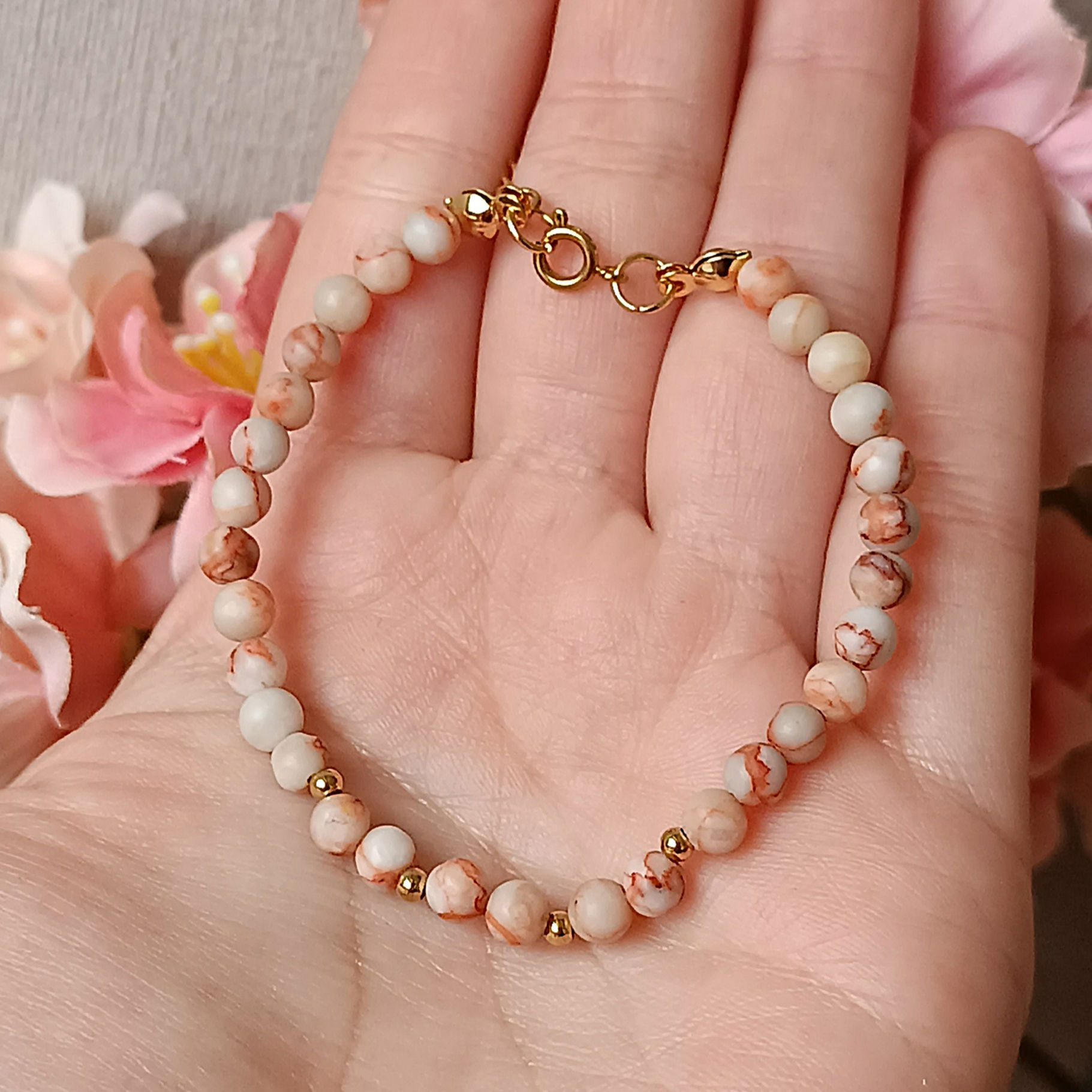Pulsera Aura - Jaspe sanguíneo
