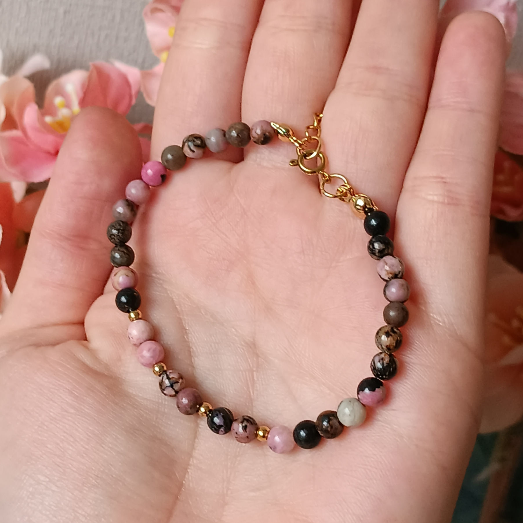 Pulsera Aura - Rodonita