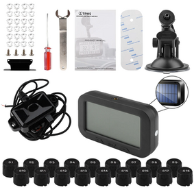 Sistema de supervisión de presión de neumáticos de remolque, TPMS Solar 217psi, Sensor de autobús RV para camión y automóvil, pantalla LCD, presión de alarma en tiempo Real