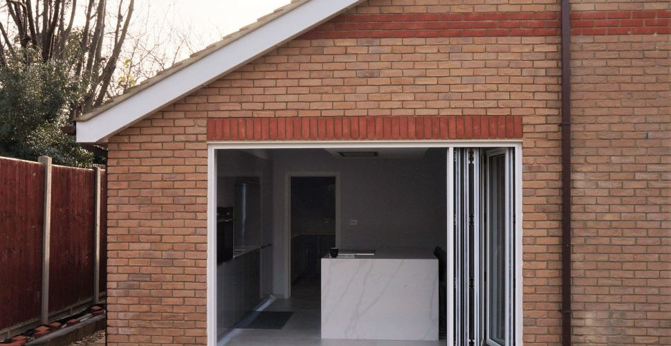 Exterior View of Side Extension