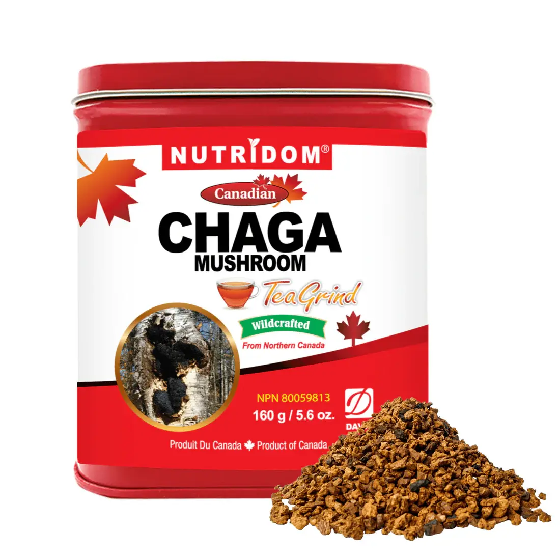 Nutridom Canadian Chaga Mushroom Tea Grind 160g