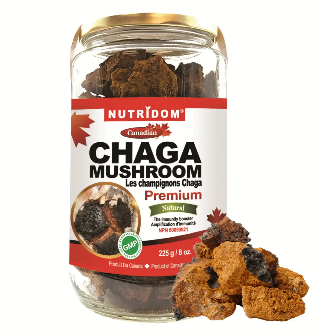 Nutridom Canadian Chaga Mushroom Chunk 225g