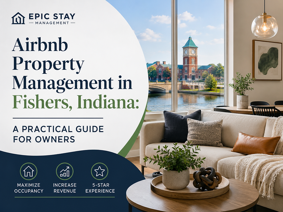 Airbnb property management in Fishers, Indiana by Epic Stay Management
