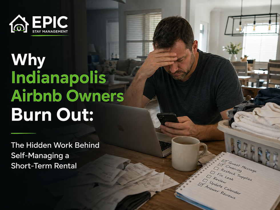 Indianapolis Airbnb owner overwhelmed by guest messages and rental management tasks