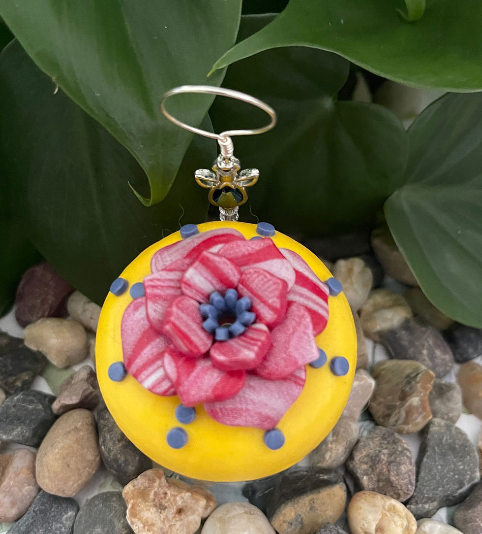 Hummingbird Feeder - BND 230 Yellow/Red/Pearl/Periwinkle