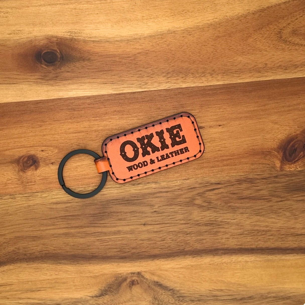 OSU Custom Leather Keychain – Choose Your Designs