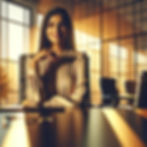 sales prospecting. woman in the office.