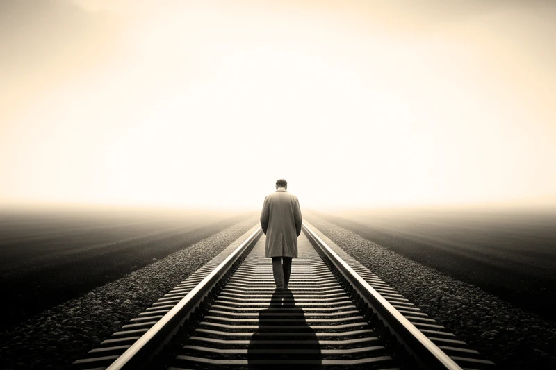 תמונת שחור לבן של מחנה ריכוז