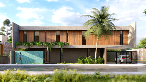 Casa de arquitetura moderna de esquina