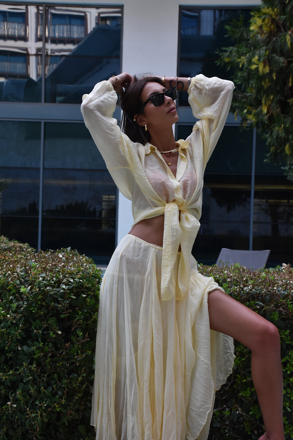 Küçük resim: Lyra Oversize Sarı Gömlek