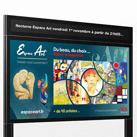 Panneaux publicitaires extérieurs réalisés par l'agence de communication Wellcom'in de Mademoiselle Artichaut dans le Tarn près d'Albi