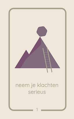 Kaart 1: neem je klachten serieus
