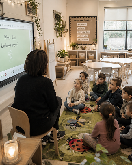 “SEND specialist teaching in a mainstream primary school classroom supporting neurodivergent children with inclusive learning strategies in Poole, Dorset”