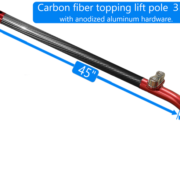 Sunfly - Red anodized aluminum topping lift pole