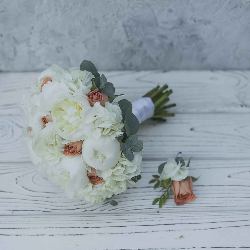 Миниатюра: пудровый букет невесты