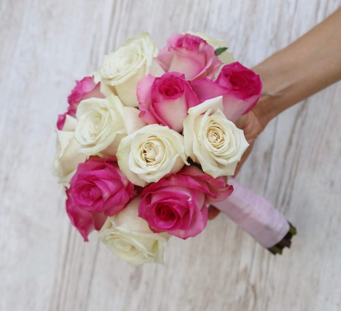 Букет невесты розовый