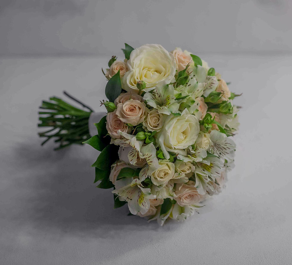 Миниатюра: Букет невесты в бежевых тонах купить