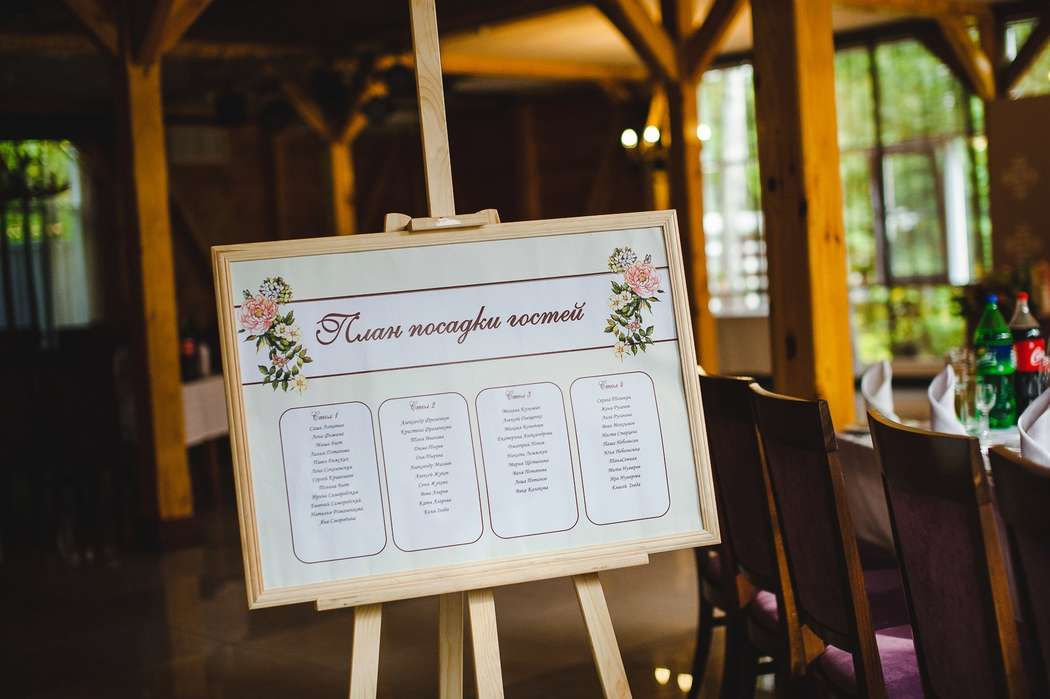 стильный план рассадки