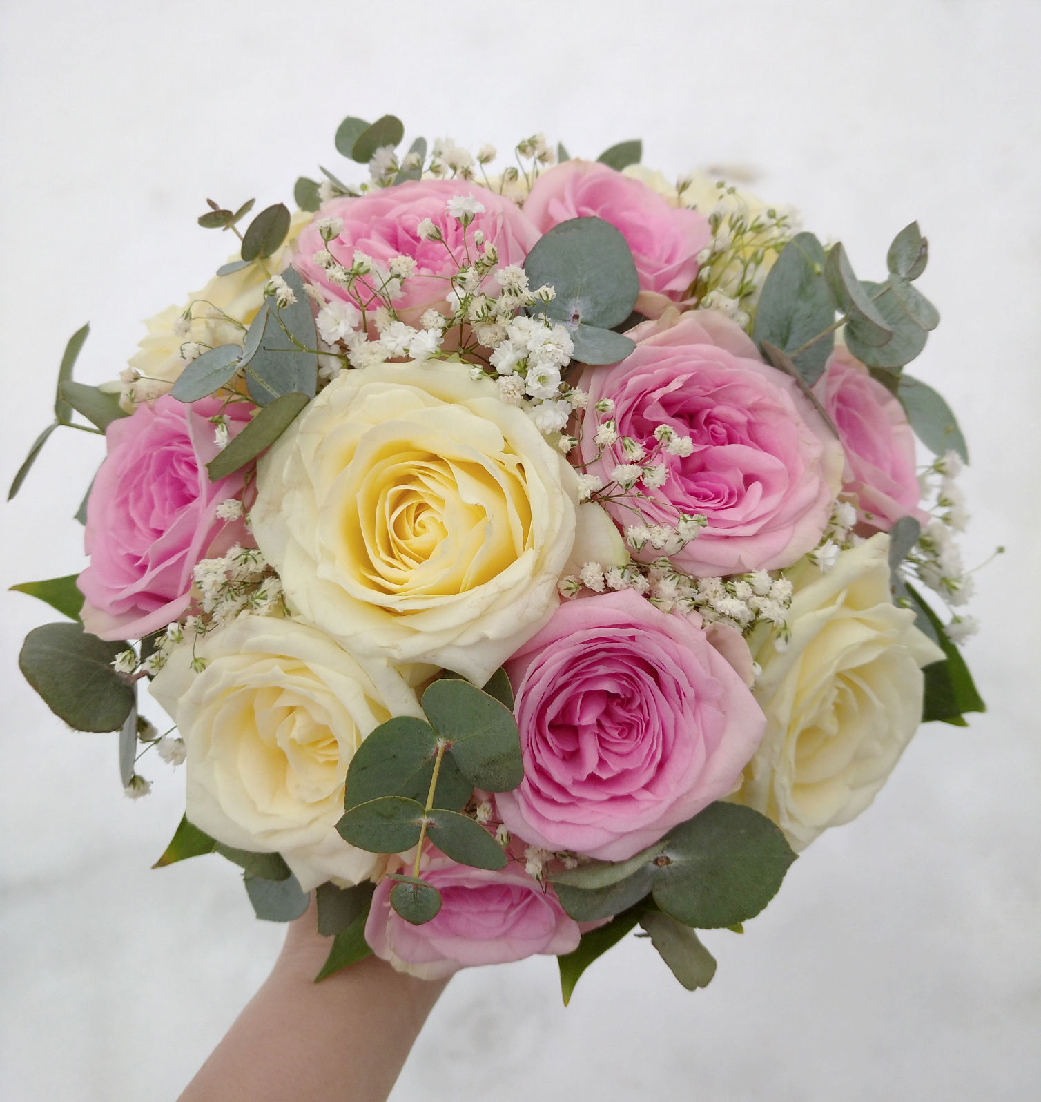 Букет невесты розовый