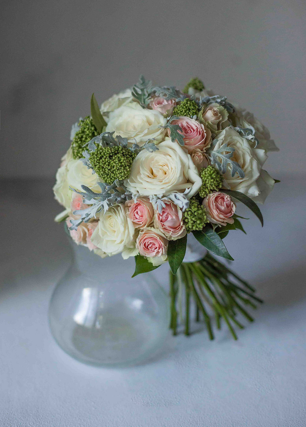 Миниатюра: Свадебный букет розовая гамма