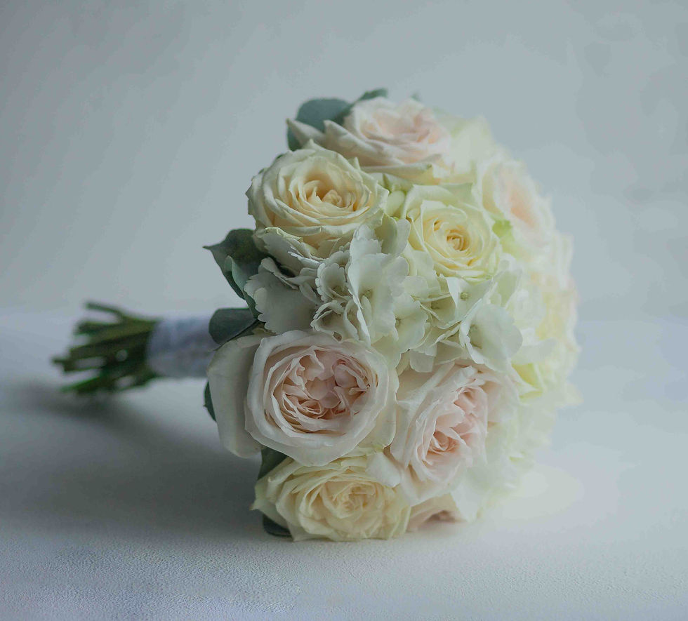 Миниатюра: Пудровый свадебный букет невесты