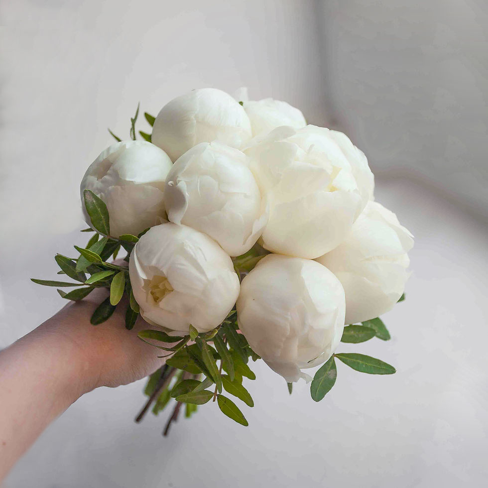 Миниатюра: свадебный букет невесты из пионов