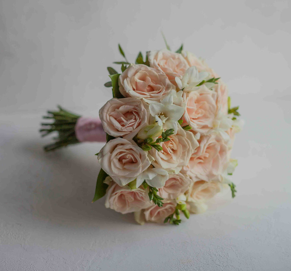 Миниатюра: Свадебный букет в бежевый