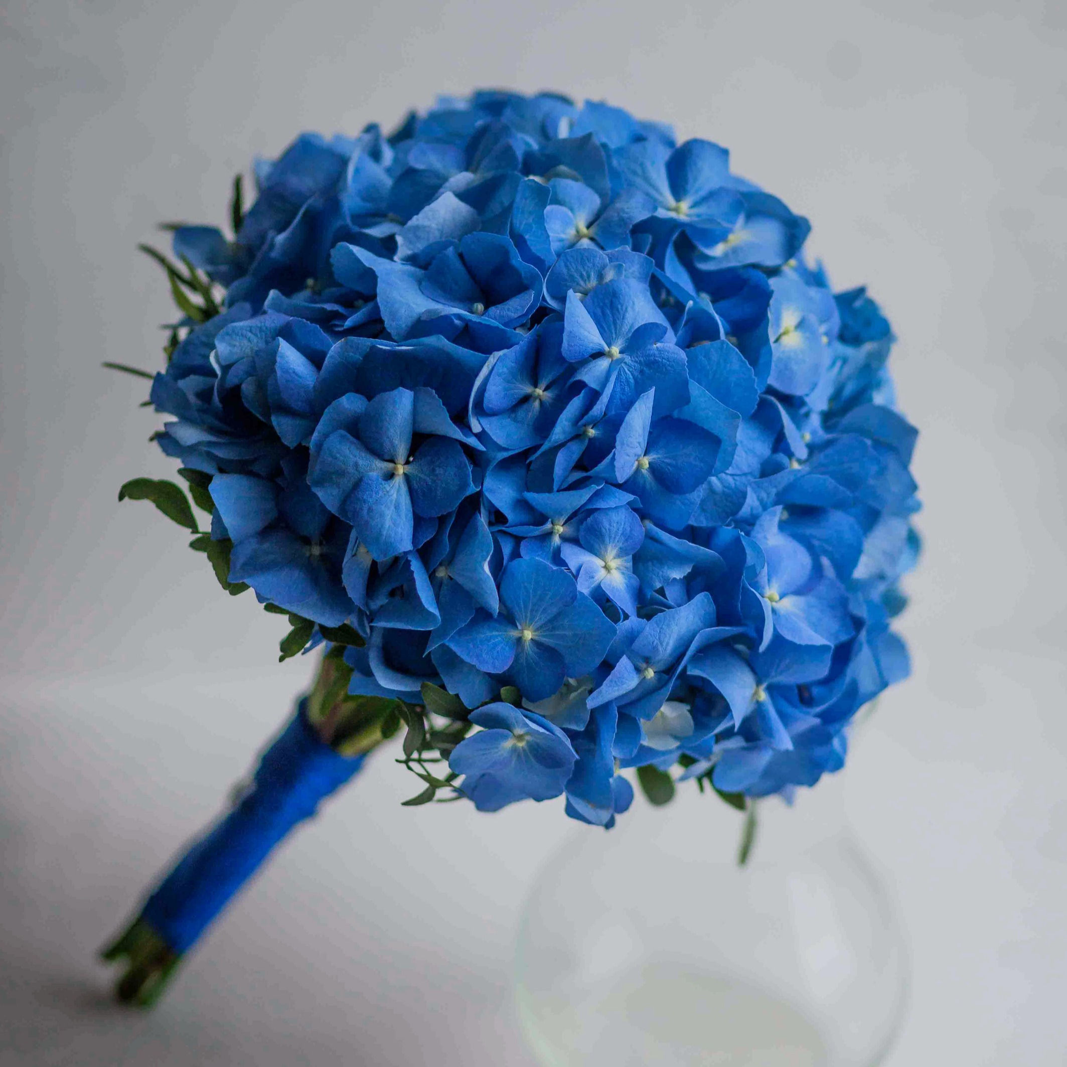 Синий свадебный букет