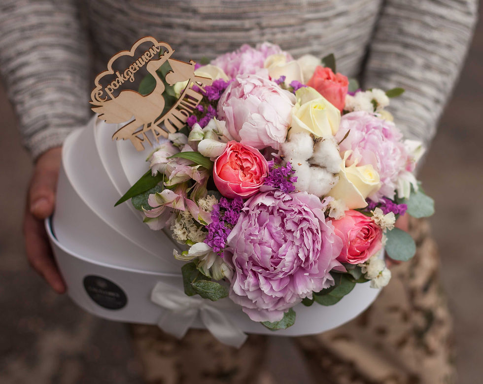 Миниатюра: люлька цветов на рождение ребенка