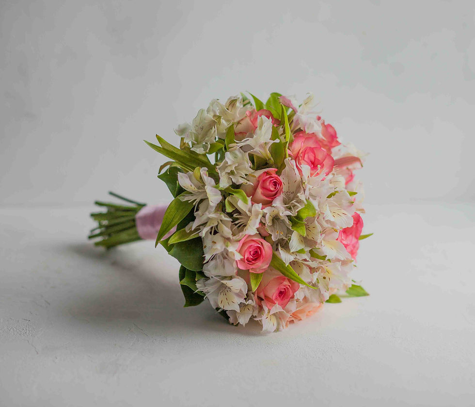 Миниатюра: нежно розовый букет невесты