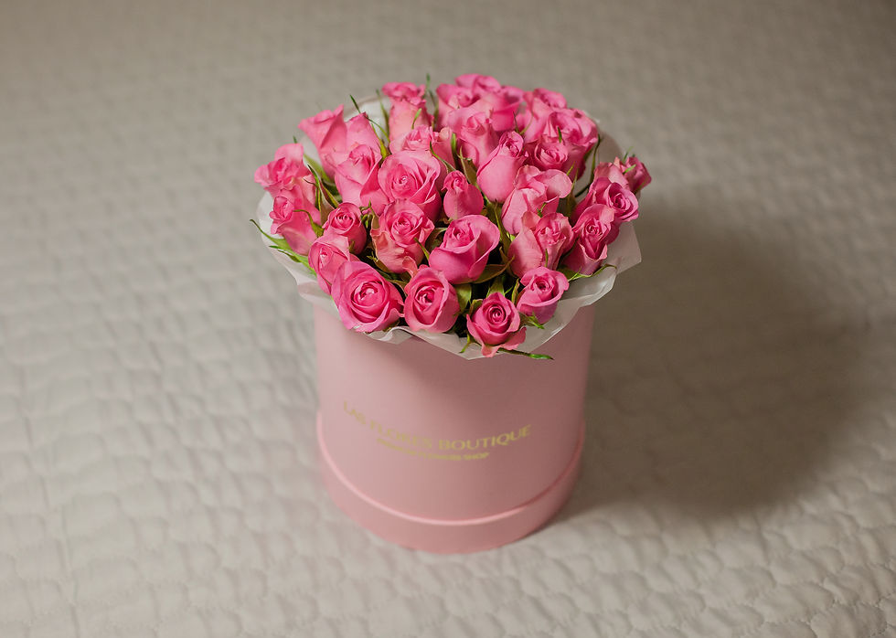 Миниатюра: розовые розы в коробке
