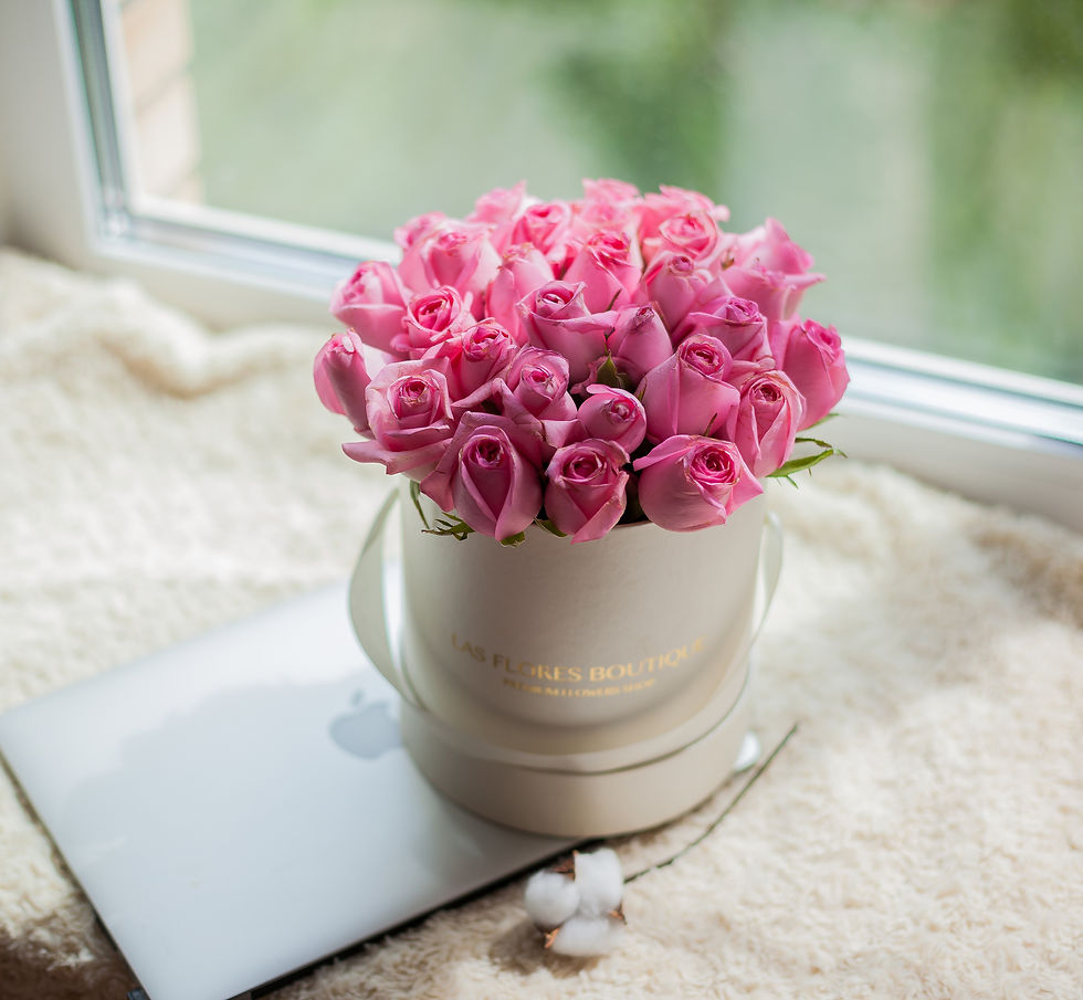 Миниатюра: розы в шляпной коробке