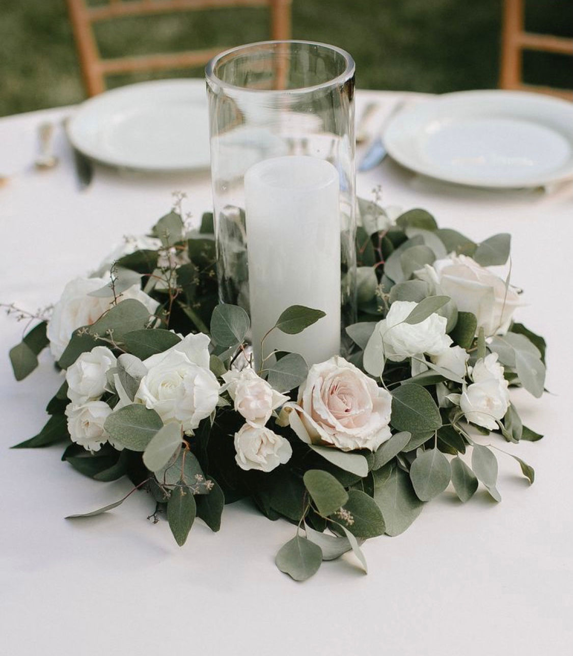 Композиция со свечей на столы