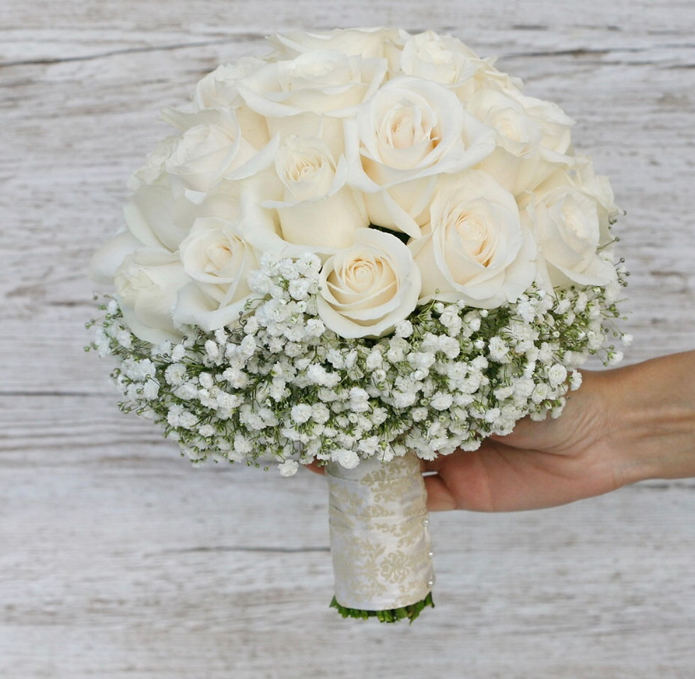 Белый свадебный букет