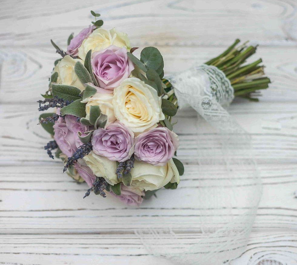 Миниатюра: фиолетовый букет невесты