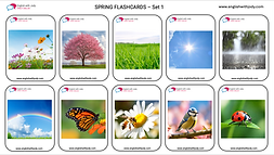 Free printable spring flashcards