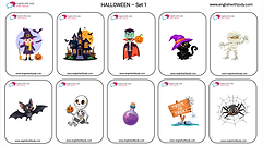 Free Printable English Flashcards - ESL - Halloween - Witch, Vampire, Skeleton