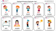 Free printable feelings and emotions flashcards – happy, sad, angry, tired
