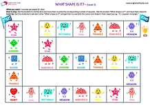 Free English boardgame - shapes - circle, square, triange, star