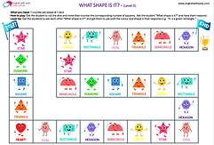 Free English boardgame - shapes - circle, square, triange, star