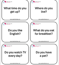 Free Printable English Present Simple questions