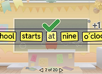 Free online English game - Present Simple unjumble