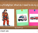Free online English game - professions - jobs - police officer, doctor, fire fighter, teacher