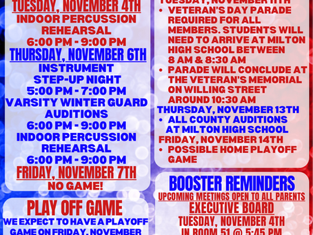 Newsletter 11/3-11/9