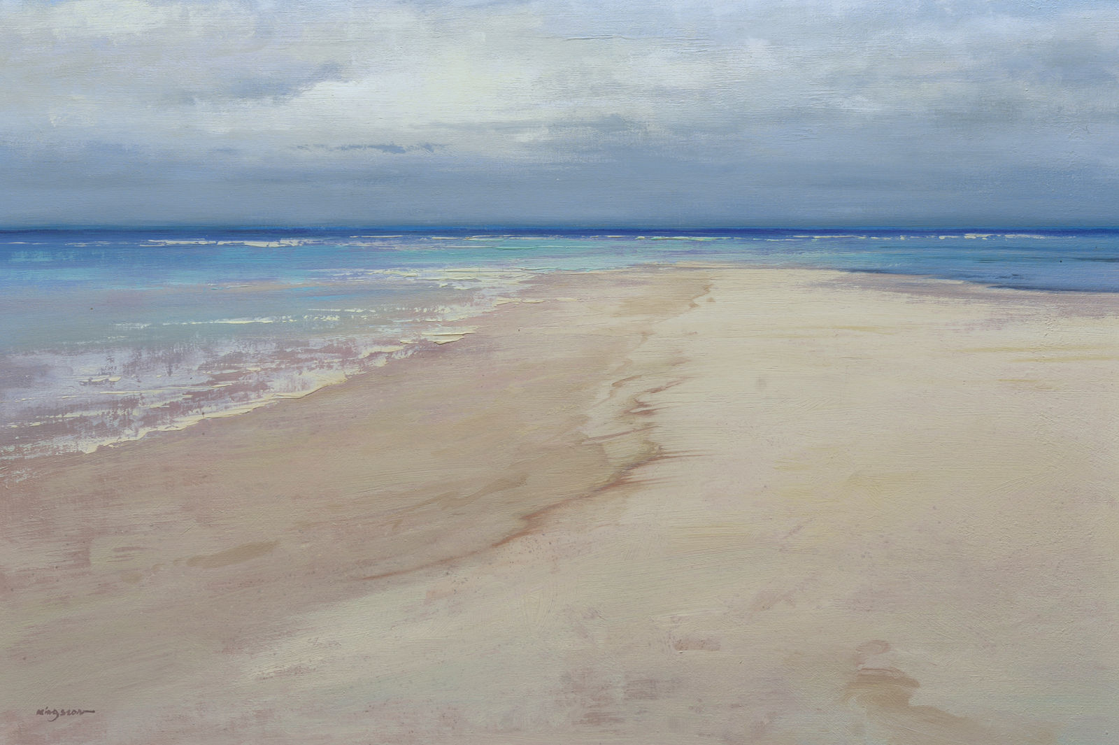 Giclee on Canvas-Modern Seascape Artwork 4-72071032