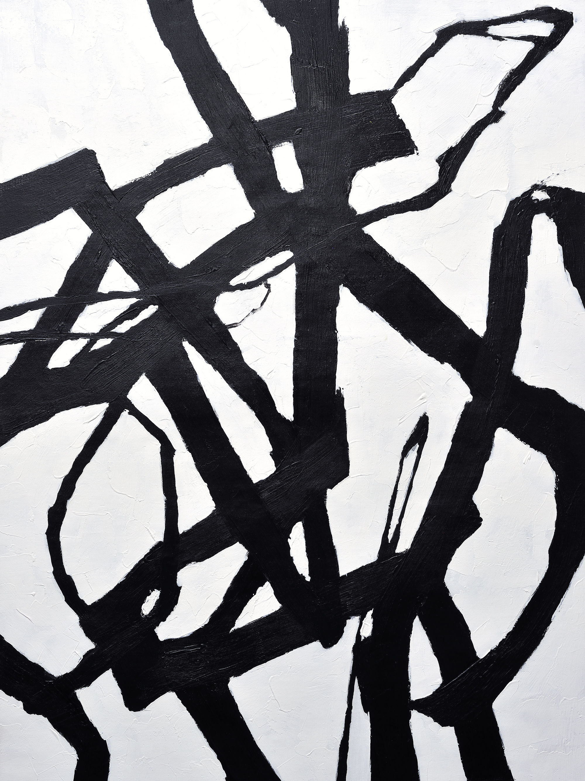 Giclee on Canvas-Modern Black &White Abstract Artwork 719100502