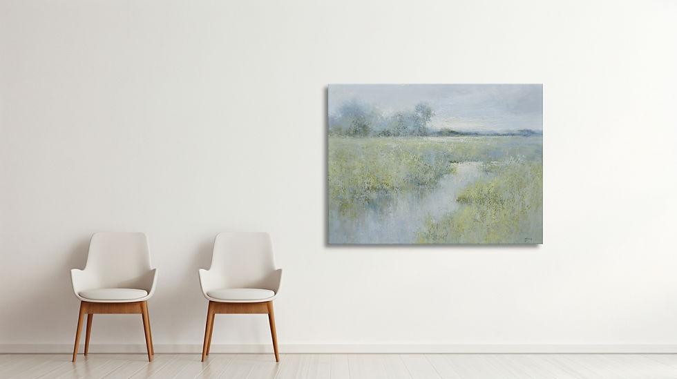 Thumbnail: Giclée on Canvas-Modern Marsh Landscape Artwork G2125