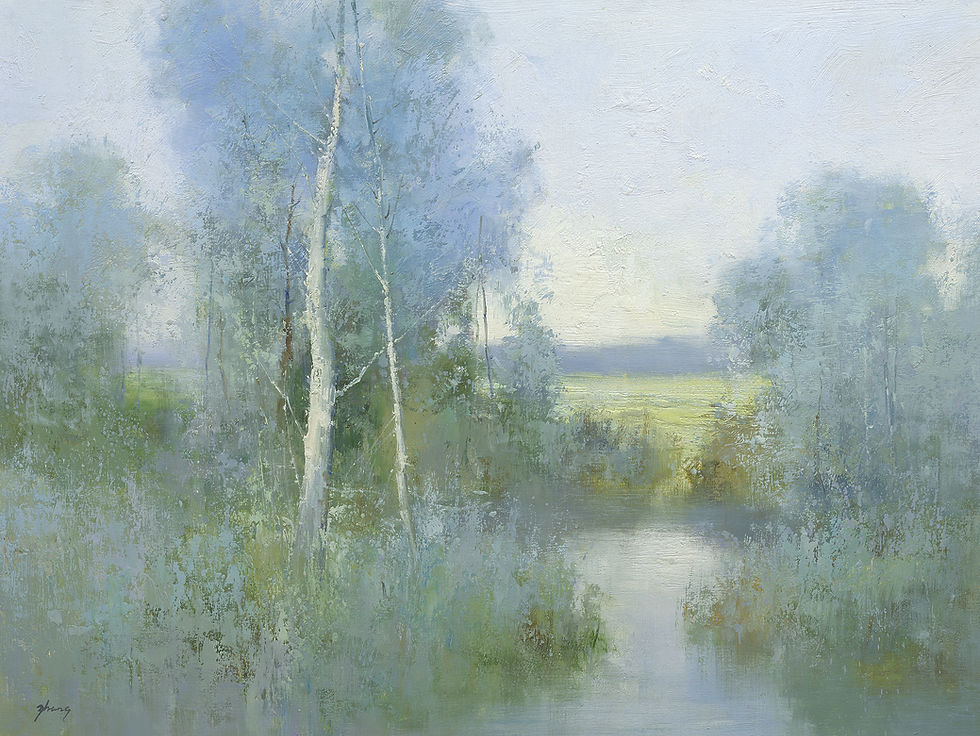 Giclee on Canvas-Modern Forest Marsh Landscape Artwork82110003 P301